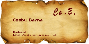 Csaby Barna névjegykártya